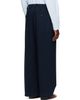 Studio Nicholson Studio Nicholson Navy Shire Cotton Pleated Trousers - 3