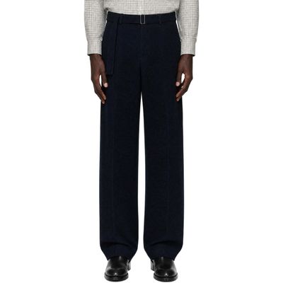 Studio Nicholson Studio Nicholson Navy Vital Belted Trousers