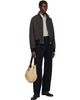 Studio Nicholson Studio Nicholson Navy Vital Belted Trousers - 4