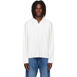 Studio Nicholson Studio Nicholson Off-White Sudds Long Sleeve Jersey Polo