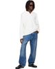 Studio Nicholson Studio Nicholson Off-White Sudds Long Sleeve Jersey Polo - 4