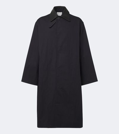 Studio Nicholson Studio Nicholson Revere leather-trimmed cotton-blend trench coat