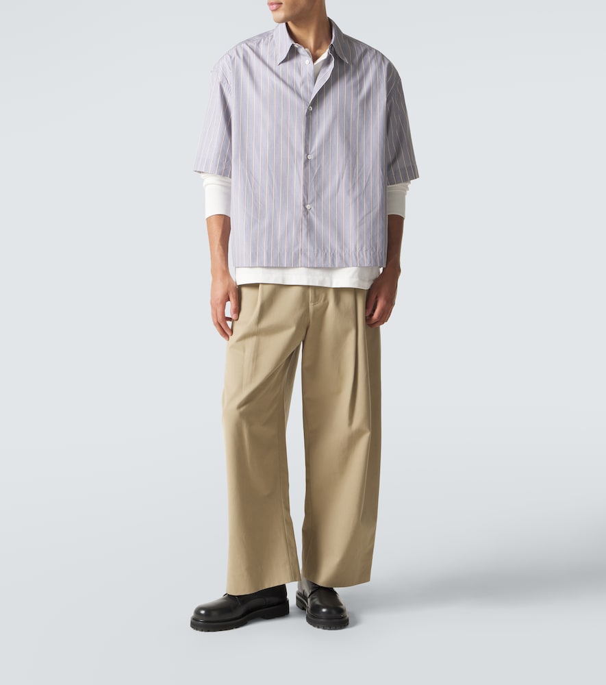 Studio Nicholson - Sorte cotton twill wide-leg pants