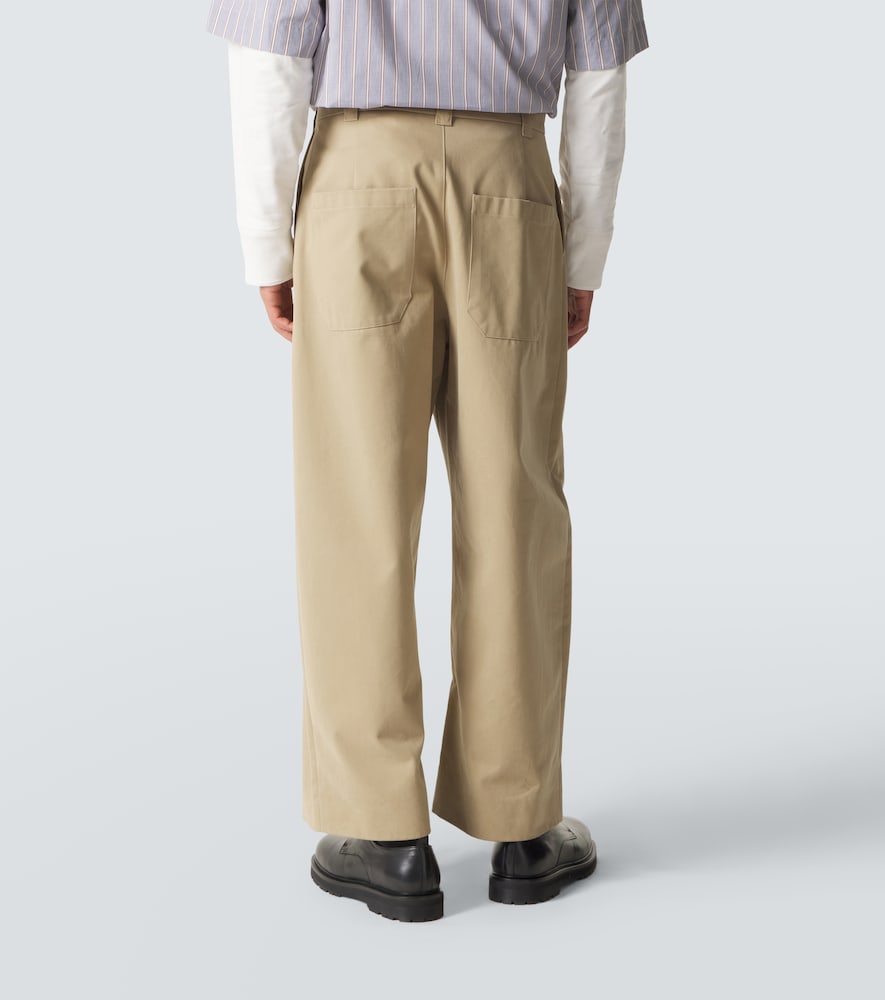 Studio Nicholson - Sorte cotton twill wide-leg pants