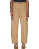 Studio Nicholson Studio Nicholson Tan Shire Cotton Pleated Trousers - 1