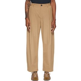 Studio Nicholson Studio Nicholson Tan Shire Cotton Pleated Trousers