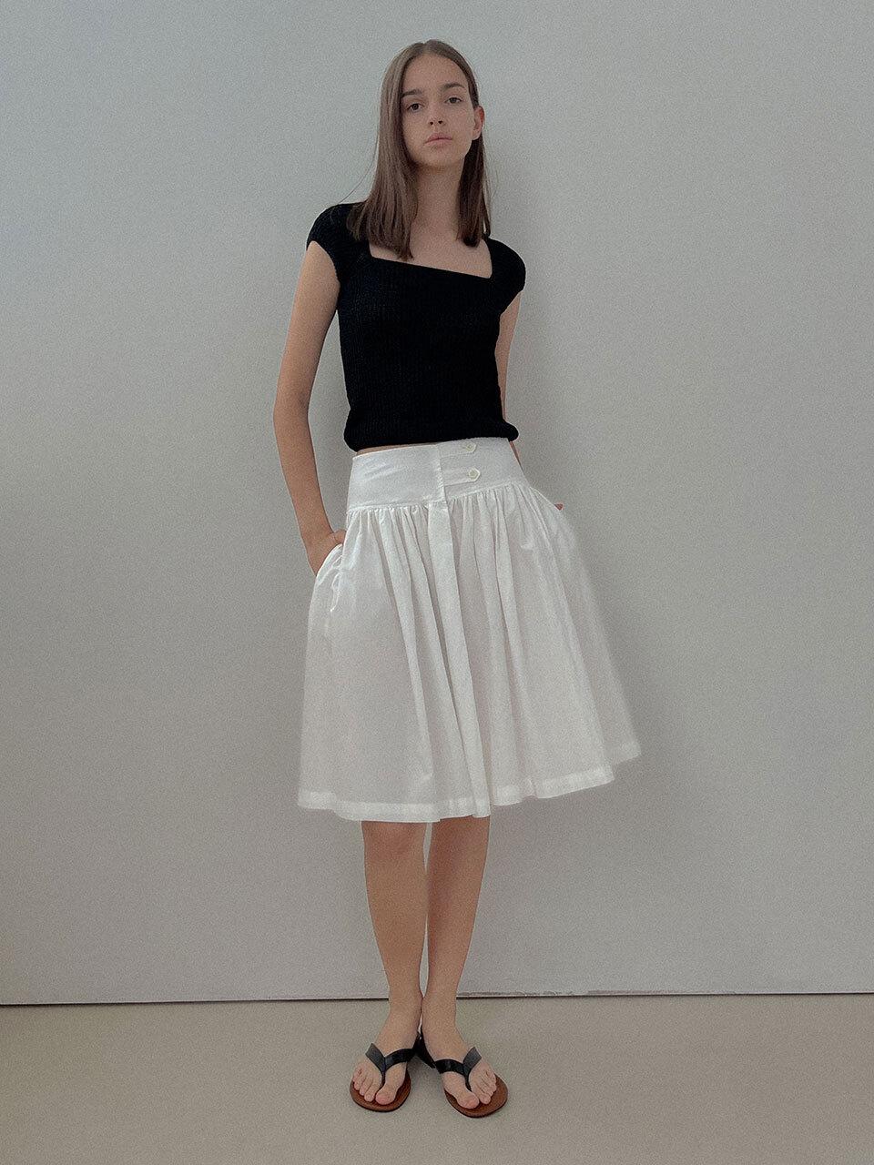 Studio Salt [SALT Label] CETUS FLARE SKIRT_WHITE