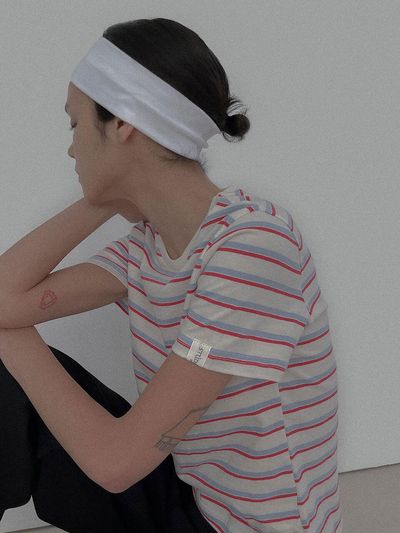 Studio Salt [SALT Label] RAINA STRIPE T-SHIRT_RED