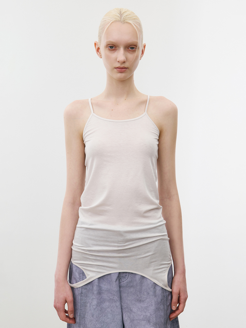 STUDIO TABLE Two-way Sleeveless Top _Light Gray