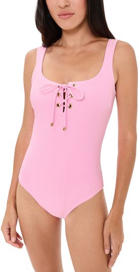 STYLEST STYLEST DreamSculpt Lace Up Tank One Piece Bon Bon