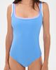 STYLEST STYLEST DreamSculpt Piped Square Neck Tank One Piece French Blue/Violet/Blanc - 2