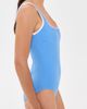 STYLEST STYLEST DreamSculpt Piped Square Neck Tank One Piece French Blue/Violet/Blanc - 4