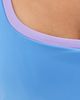 STYLEST STYLEST DreamSculpt Piped Square Neck Tank One Piece French Blue/Violet/Blanc - 6