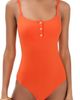 STYLEST STYLEST DreamSculpt Swim Bodysuit with Snaps Tangerine - 1