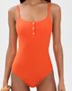 STYLEST STYLEST DreamSculpt Swim Bodysuit with Snaps Tangerine - 2