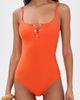 STYLEST STYLEST DreamSculpt Swim Bodysuit with Snaps Tangerine - 5