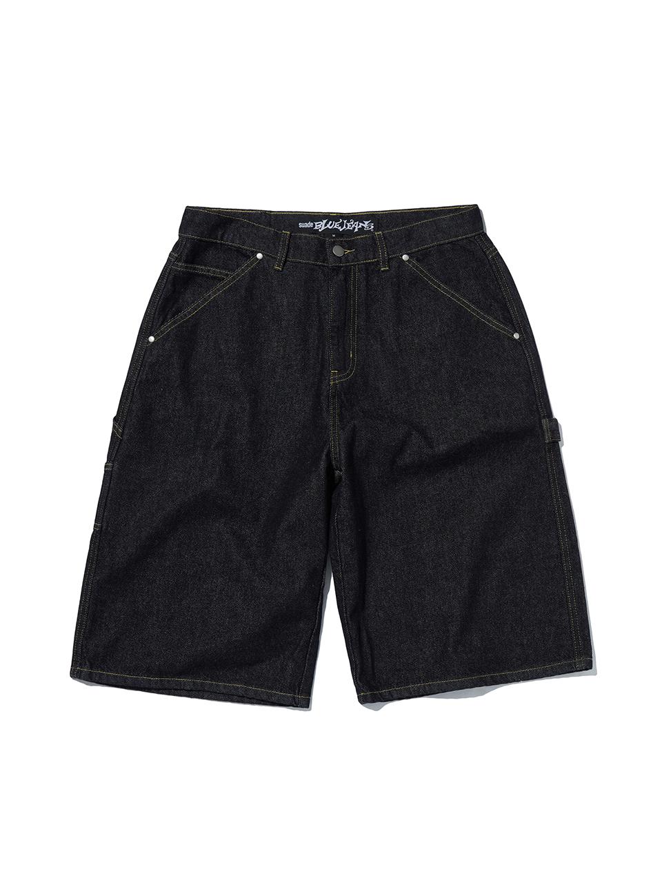 SUADE Carpenter Wide Fit Denim Shorts [RAW INDIGO]
