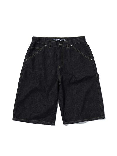 SUADE Carpenter Wide Fit Denim Shorts [RAW INDIGO]