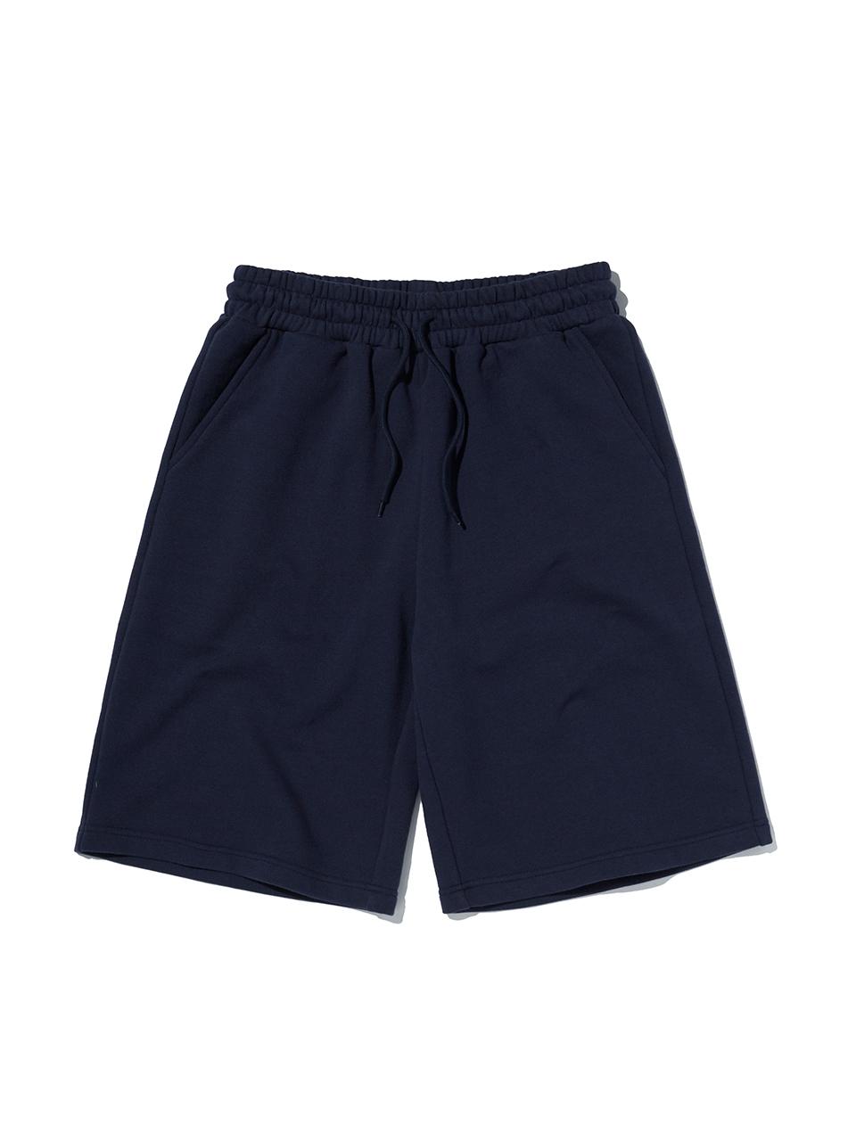 SUADE Cotton Polyester Wide Fit Sweat Shorts [NAVY]