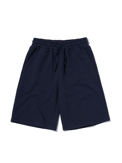 SUADE Cotton Polyester Wide Fit Sweat Shorts [NAVY]