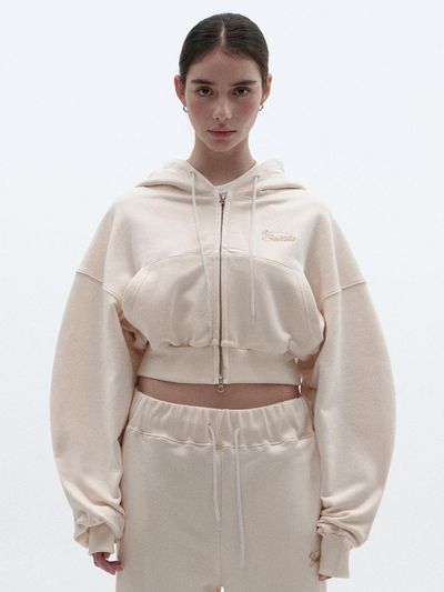 SUADE Crop Zip Up Hoodie