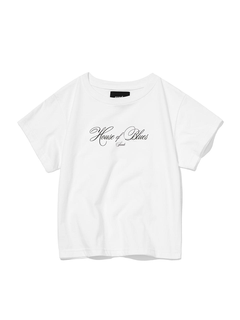 SUADE Handwritten Crop T-shirt_White