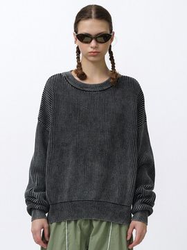 SUADE WASHED KNIT [BLACK]
