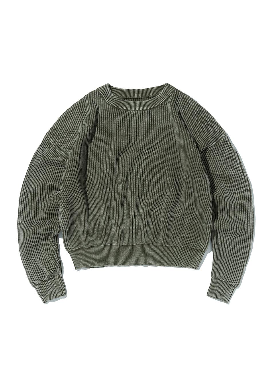SUADE WASHED KNIT [KHAKI]