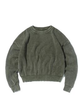 SUADE WASHED KNIT [KHAKI]