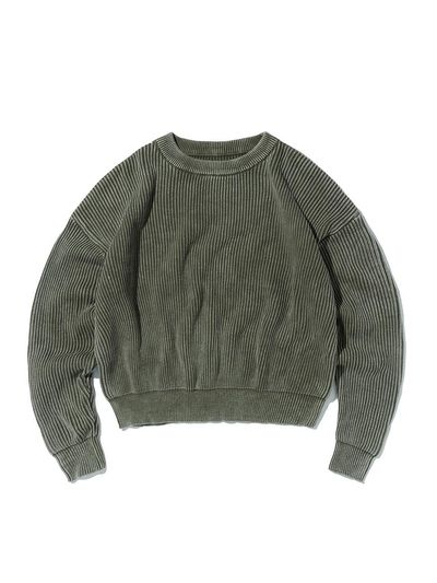 SUADE WASHED KNIT [KHAKI]