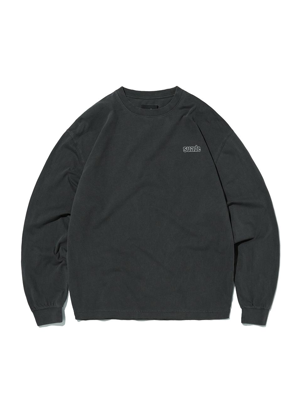 SUADE WASHED LONG SLEEVE [PIGMENT BLACK]