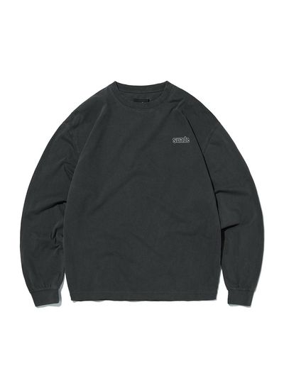 SUADE WASHED LONG SLEEVE [PIGMENT BLACK]