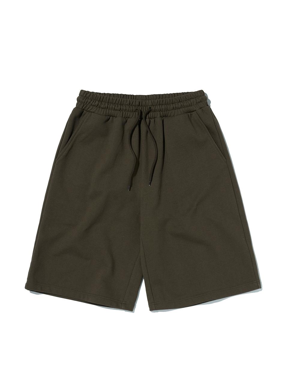 SUADE Wide Cut Cotton Polyester Sweat Shorts [BROWN]