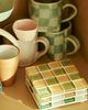 Subtle Art Studios Subtle Art Studios Checkered Glass Tile Coaster in Banana Frosting at Urban Outfitters - 2