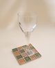 Subtle Art Studios Subtle Art Studios Checkered Glass Tile Coaster in Banana Frosting at Urban Outfitters - 3