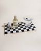 Subtle Art Studios Subtle Art Studios Classic Checkered Glass Tile Tray in Black/White Checkered at Urban Outfitters - 1