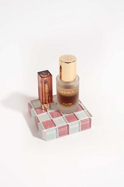 Subtle Art Studios Subtle Art Studios Glass Tile Checkered Cube in Pink Himalayan Milk Chocolate at Urban Outfitters