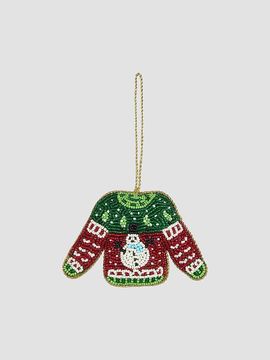 Sudha Pennathur Beaded Ugly Sweater Ornament