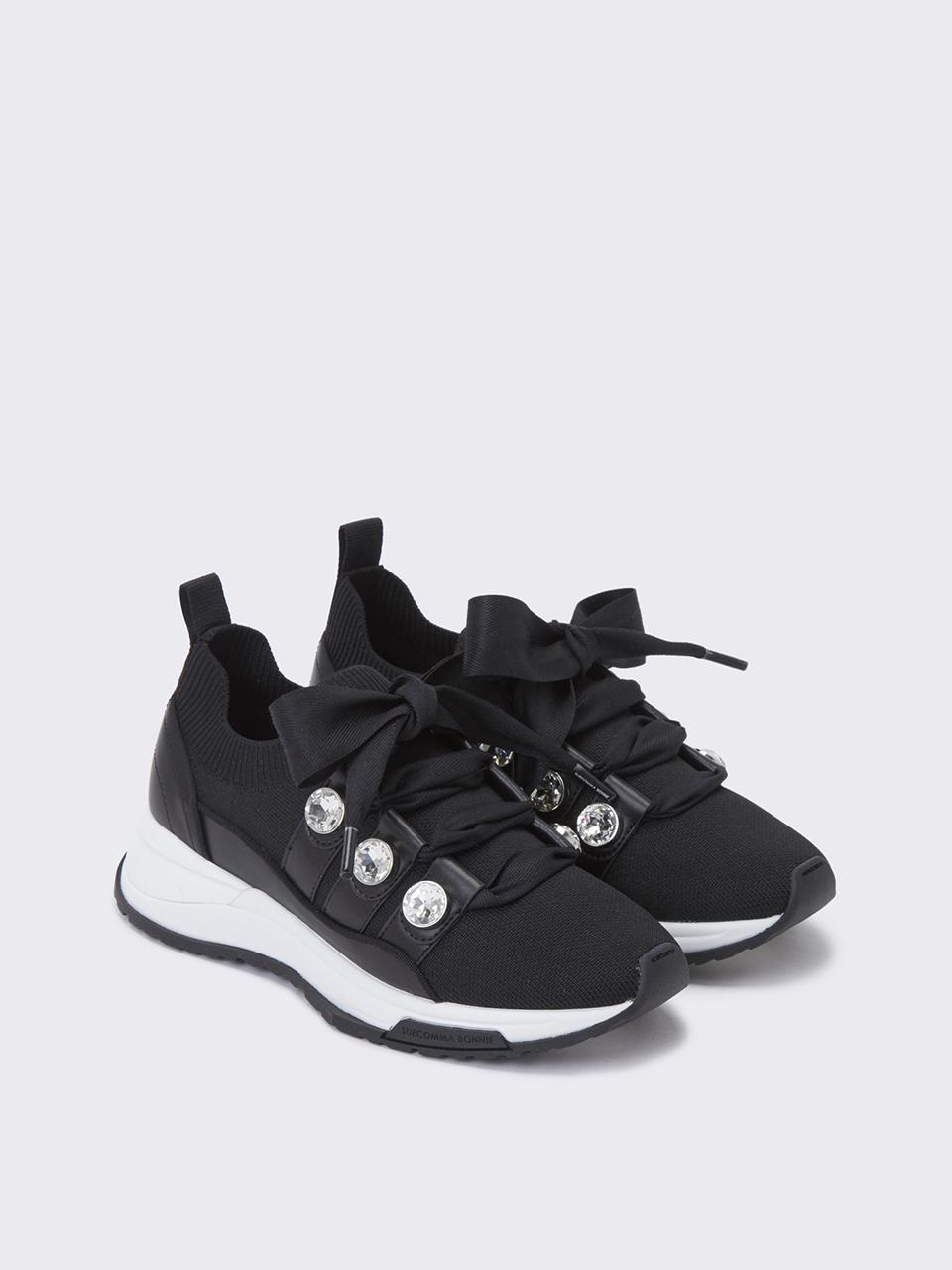 SUECOMMA BONNIE Cubic Point Sneakers_Black