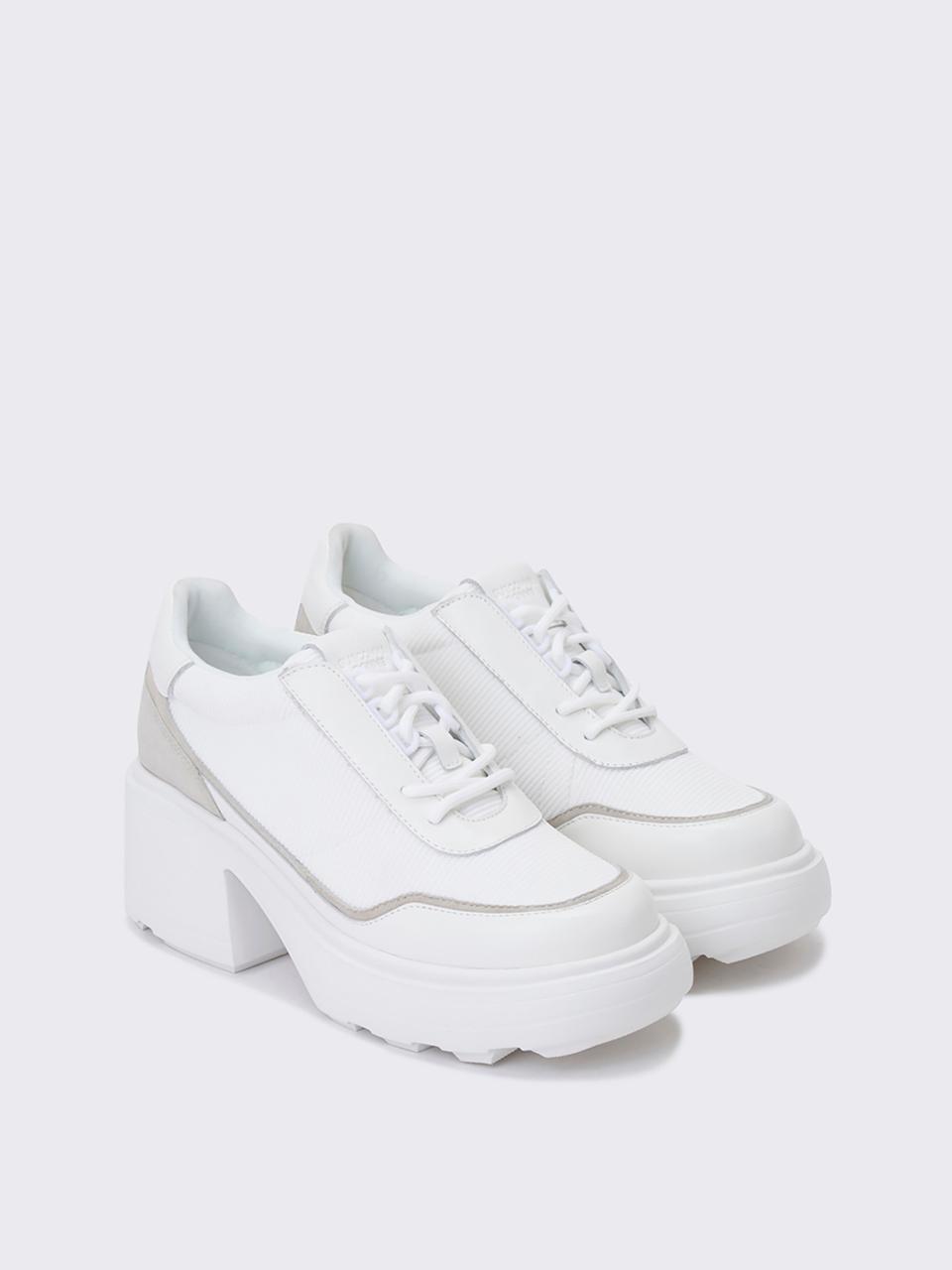 SUECOMMA BONNIE Heel Sneakers_White