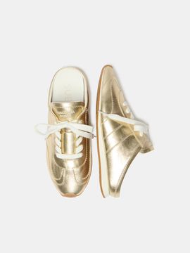 SUECOMMA BONNIE Leather Slip-on Basic Sneaker Mule [Gold] (DG4DS25012GOD)