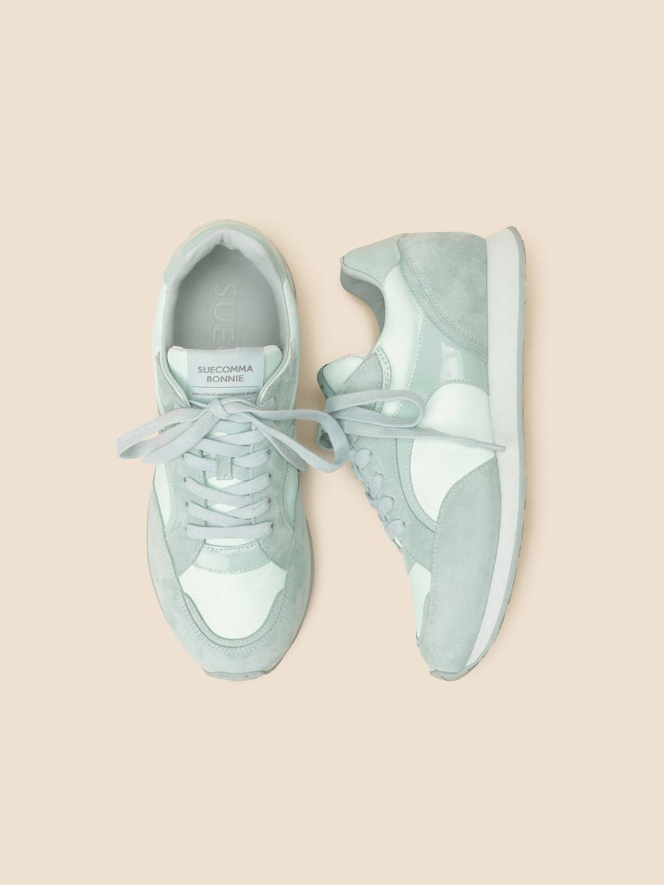 SUECOMMA BONNIE Lightweight EVA Nylon Leather Sneakers [GREEN] (DG4DS25045MIN)