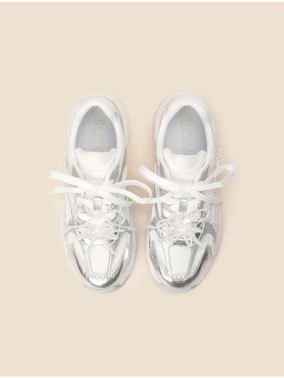 SUECOMMA BONNIE Pearl Beaded Delight Sneakers [White] (DA4DS25001WHT)
