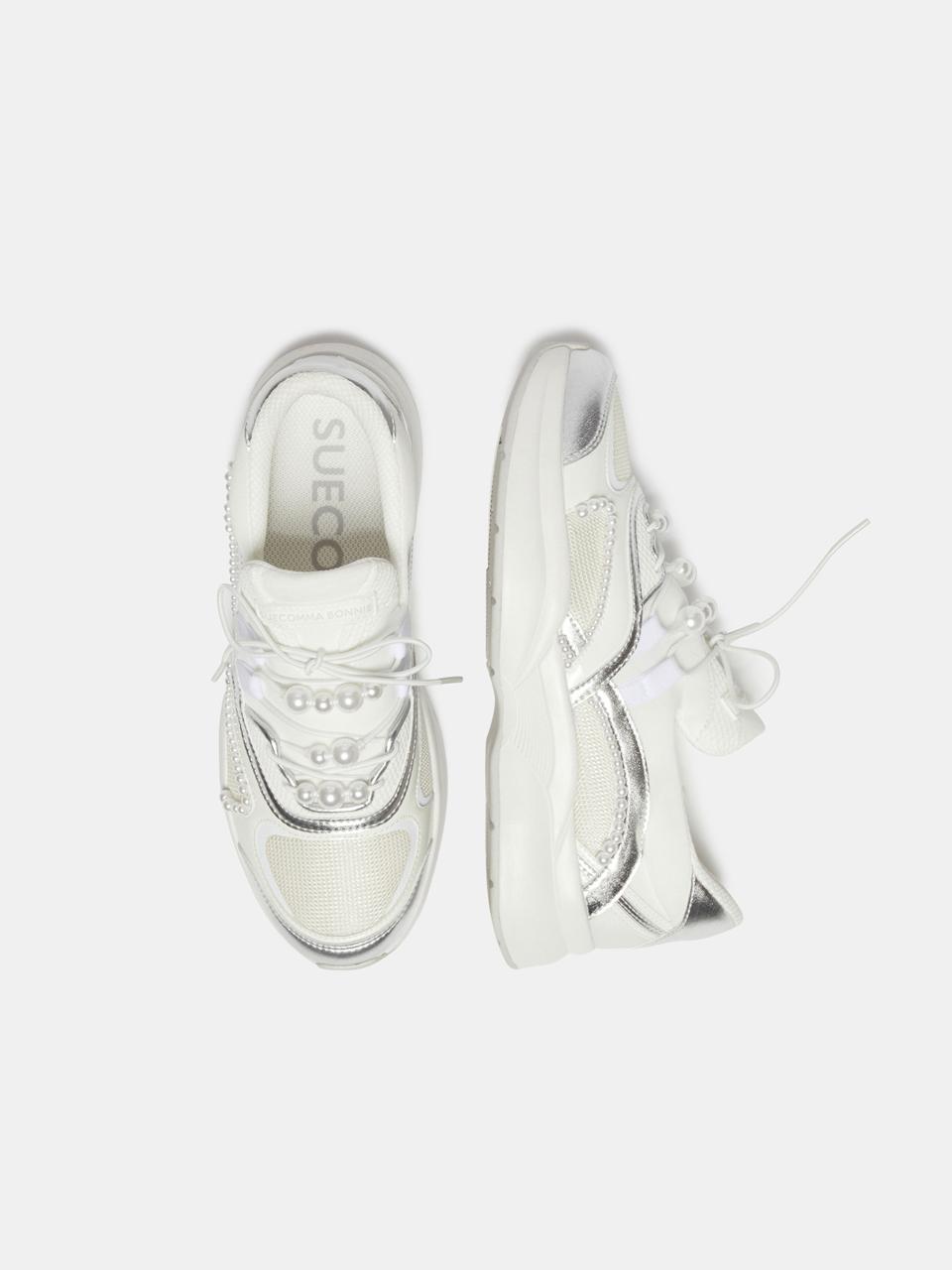 SUECOMMA BONNIE Pearl Sneakers [White] (DG4DS25072WHT)