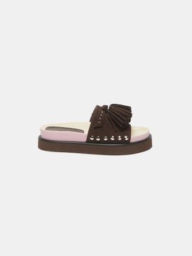 SUECOMMA BONNIE Pompom Slide [BROWN] (DG2AM25052BRN)