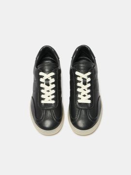 SUECOMMA BONNIE Premium Leather Daily Sneakers [Black] (DG4DS25052BLK)