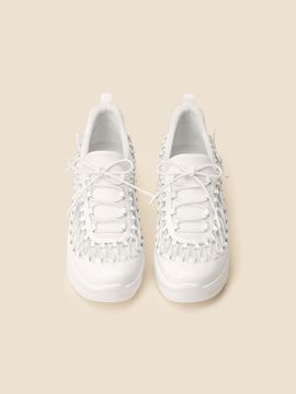 SUECOMMA BONNIE String Leather Slip-on Sneakers [Beige] (DG4DS25061WHT)
