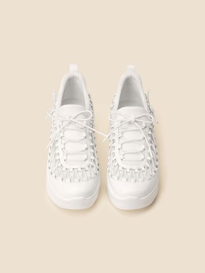 SUECOMMA BONNIE String Leather Slip-on Sneakers [Beige] (DG4DS25061WHT)