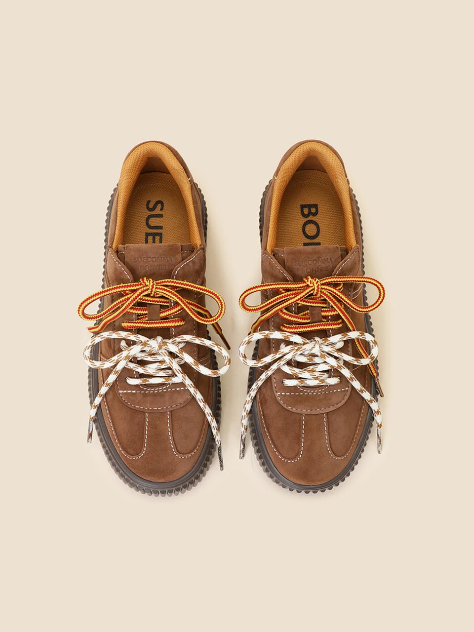 SUECOMMA BONNIE Suede combi sneakers (beige)_DG4DA24531BEE