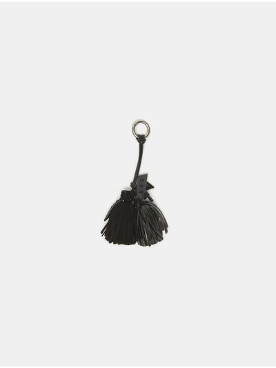 SUECOMMA BONNIE Tassel Key Ring Bag Accessory [Black] (DSAES25001BLK)